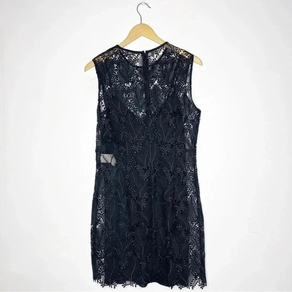 Diane von Furstenberg DVF Sleeveless Lace Tailored Overlay Mini Dress Size 6 NWT - Picture 7 of 7